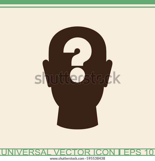 Human Head Question Mark Vector Icon Stock Vector (Royalty Free ...