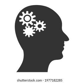 Human head set gear vector illustration
