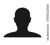Human head shape vector icon. Person profile silhouette sign. Anonymous face user symbol. Avatar portrait logo. Clip-art illustration.