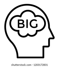 Human head showing the concept of big idea 