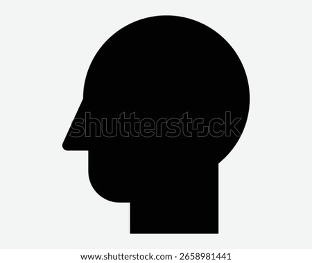 Human Head Sideways Icon Face Silhouette Facial Profile Male Avatar Portrait Shape Side View Model  Sign Symbol Black White Illustration Graphic 