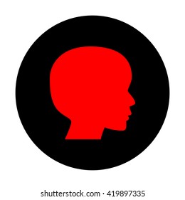 Human head sign