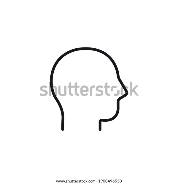 Human Head Sign Head App Icon Stock Vector (Royalty Free) 1900496530