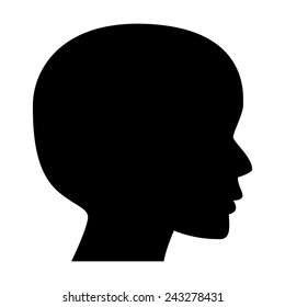 Human head silhouette