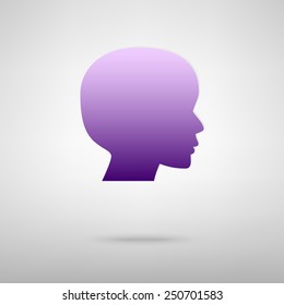 Human head silhouette