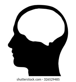 Human head silhouette