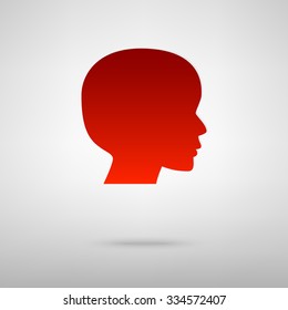Human head silhouette