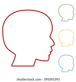 Human head silhouette