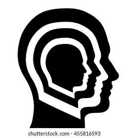 Human head silhouette