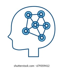 Human head silhouette