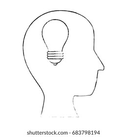Human head silhouette