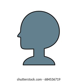 Human head silhouette