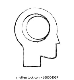 Human head silhouette