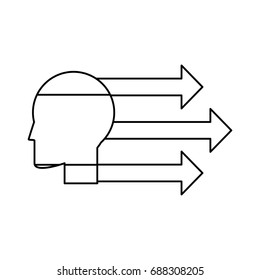 Human head silhouette