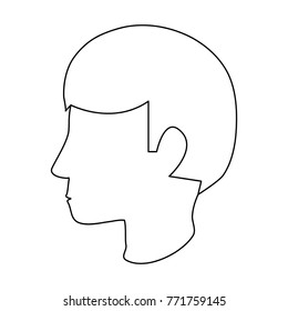 Human head silhouette