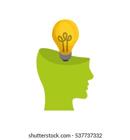 Human head silhouette Design Vector illustration, white background