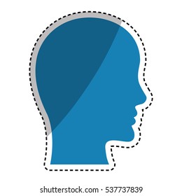 Human head silhouette Design Vector illustration, white background