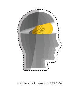 Human head silhouette Design Vector illustration, white background