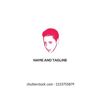 Human head silhouette. Face profile view. Elegant silhouette of part of human face. Vector Illustration