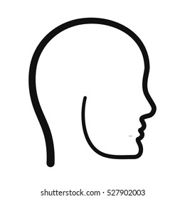 Human head silhouette icon vector illustration graphic design