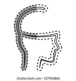 Human head silhouette icon vector illustration graphic design