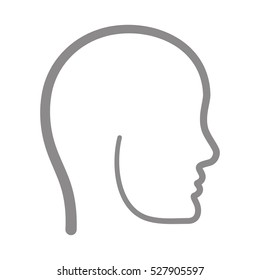 Human head silhouette icon vector illustration graphic design
