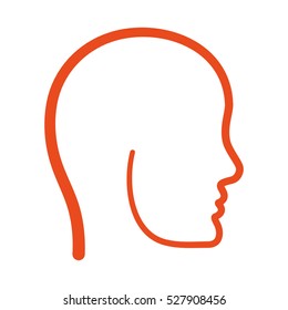 Human head silhouette icon vector illustration graphic design