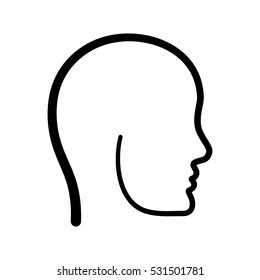 human head silhouette icon vector illustration graphic design