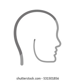 human head silhouette icon vector illustration graphic design