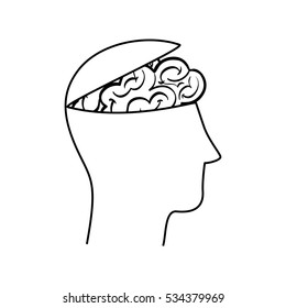 Human head silhouette icon vector illustration graphic design