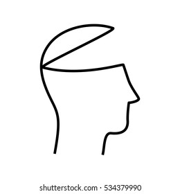 Human head silhouette icon vector illustration graphic design