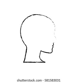 Human head silhouette icon vector illustration graphic design