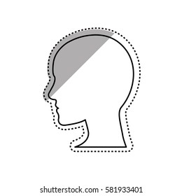 Human head silhouette icon vector illustration graphic design