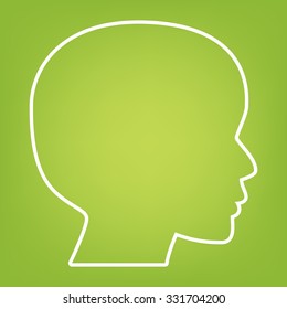 Human head silhouette line icon