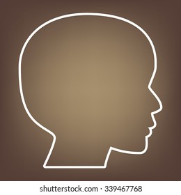Human head silhouette line icon