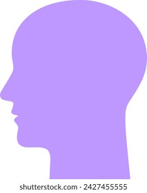 Human head silhouette in profile