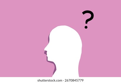 Silueta de la cabeza humana con signo de interrogación.eps
