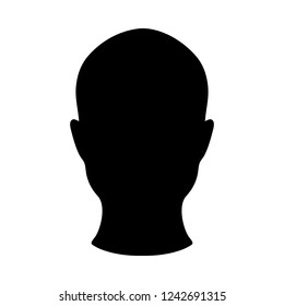 human head silhouette. Vector illustration.