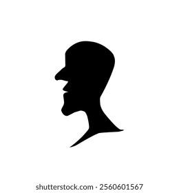 human head silhouette vector illustration.