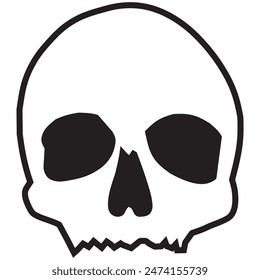 Human head skull icon vector design

