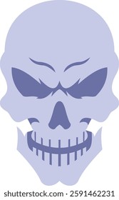 Human Head Skull illustration with isolated background  