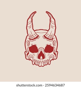 Human head skull surrounded by chains	
