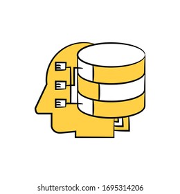 human head sync with database yellow theme