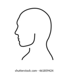 Human head and think concept represented by man icon. Isolated and flat illustration