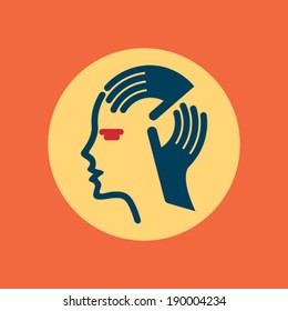 human head thinking a new idea