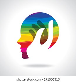 human head thinking a new idea
