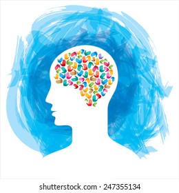 human head thinking a new idea
