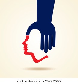 human head thinking a new idea