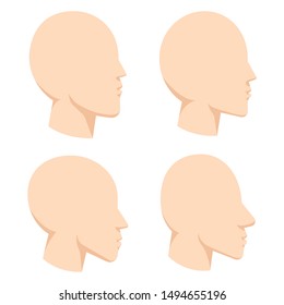 Human head vector design illustration isolated on white background