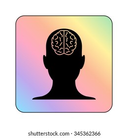 human head - vector icon